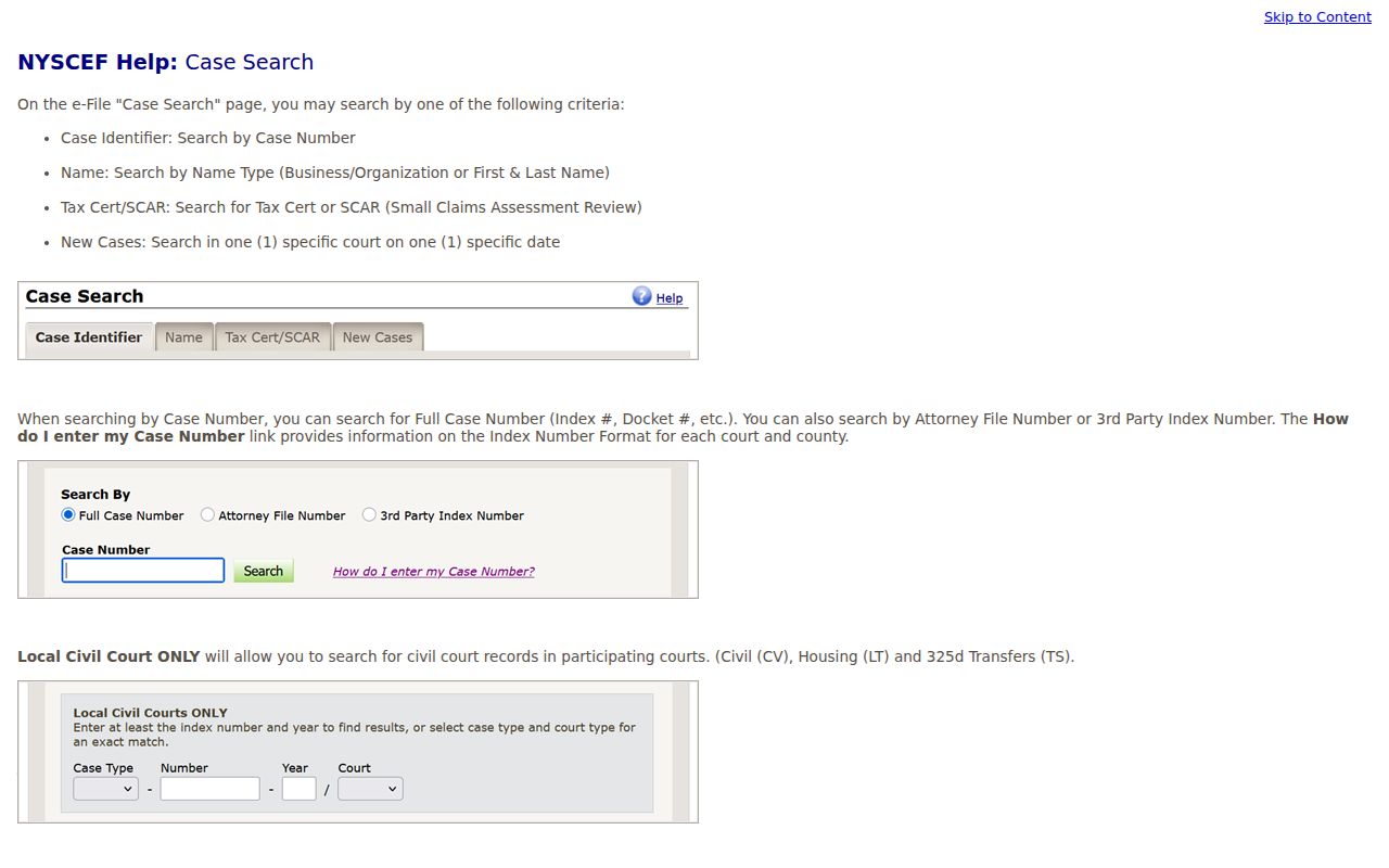 Elmira residents directory court record search guidance