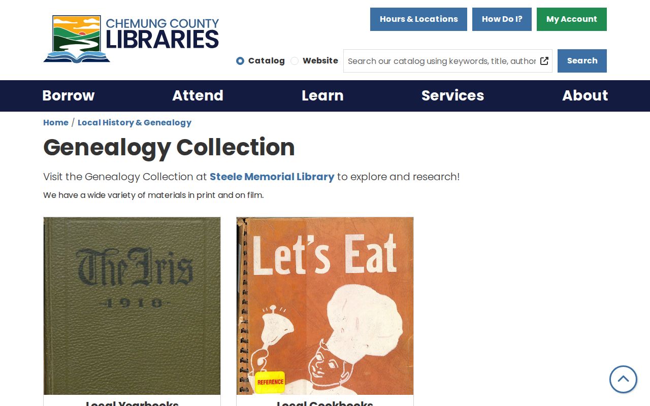Elmira city directory research at Steele Memorial Library local history collection